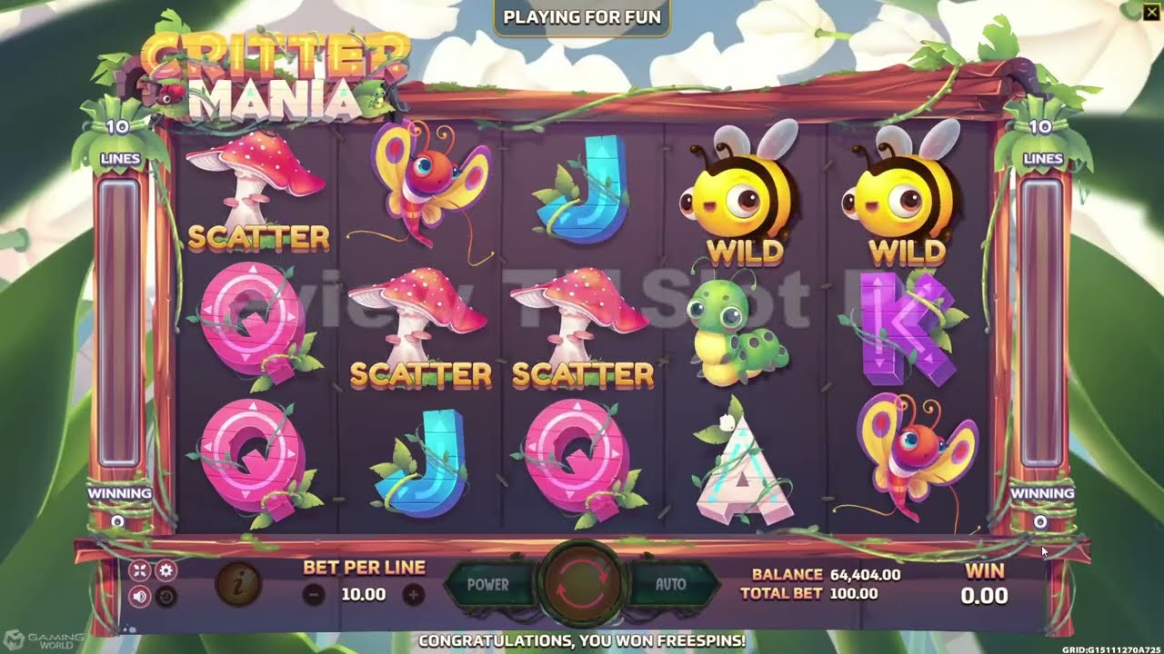 Critter Mania เกม SLOTXO