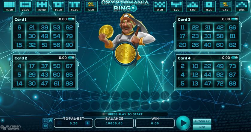 Cryptomania Bingo เกม SLOTXO