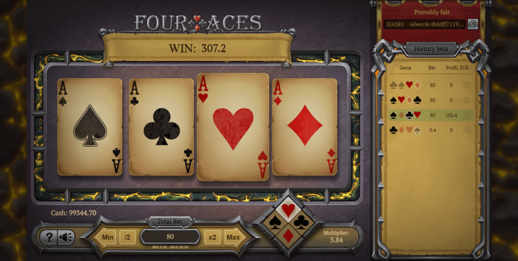 FOUR ACES รีวิวเกมส์ค่าย evoplay ทางเข้า EVOPLAY เครดิตฟรี