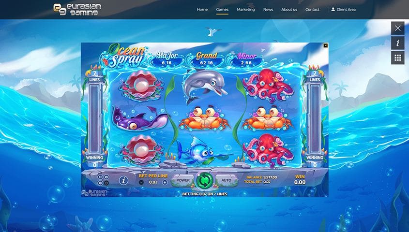 Ocean Spray เกม SLOTXO
