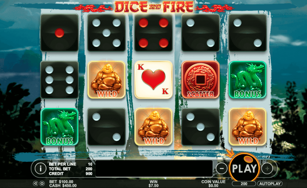 Dice and Fire รีวิวเกมส์ค่าย PRAGMATIC PLAY ทางเข้า PRAGMATIC PLAY เครดิตฟรี
