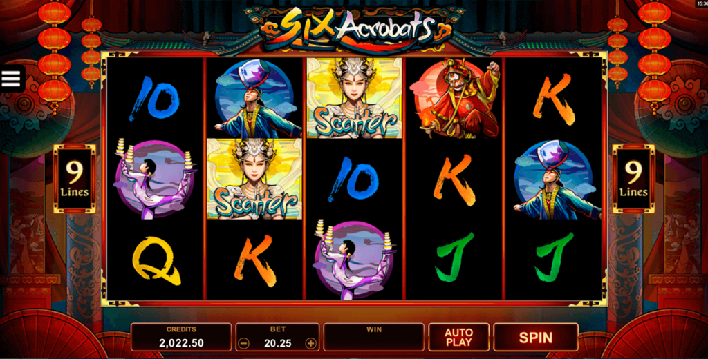 Six Acrobats สล็อต Microgaming เว็บตรง XOSLOT