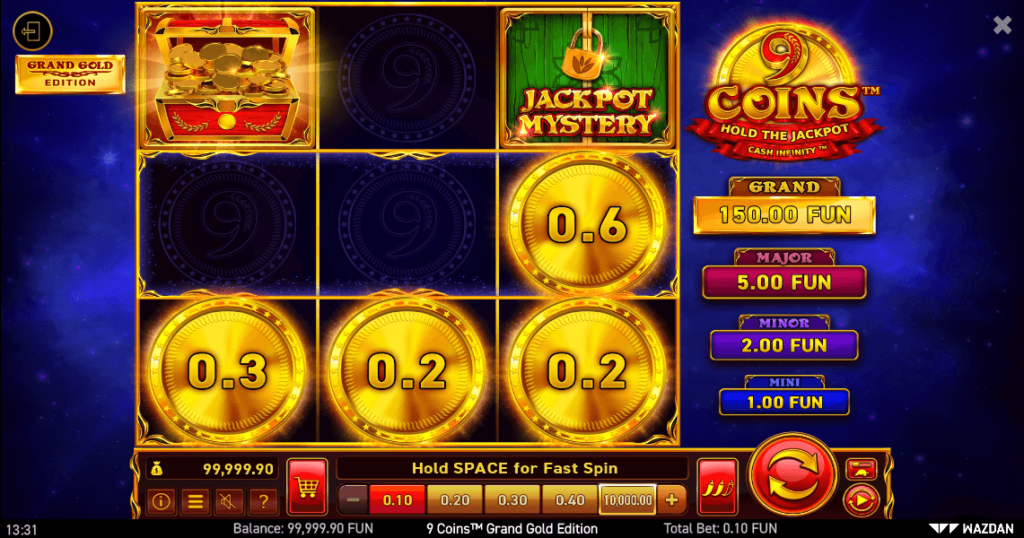 9 Coins Grand Gold Edition WAZDAN SLOT สล็อตเว็บตรง ทางเข้า SLOTXO