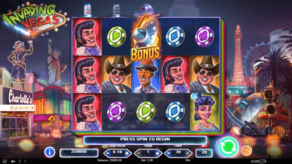 INVADING VEGAS สล็อต PLAY'N GO เว็บตรง XOSLOT