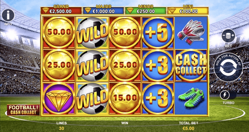 Football Cash Collect สล็อตค่าย PLAYTECH SLOT SLOTXO