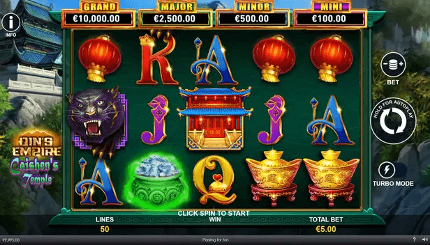 Qin's Empire Caishens Temple สล็อตค่าย PLAYTECH SLOT SLOTXO
