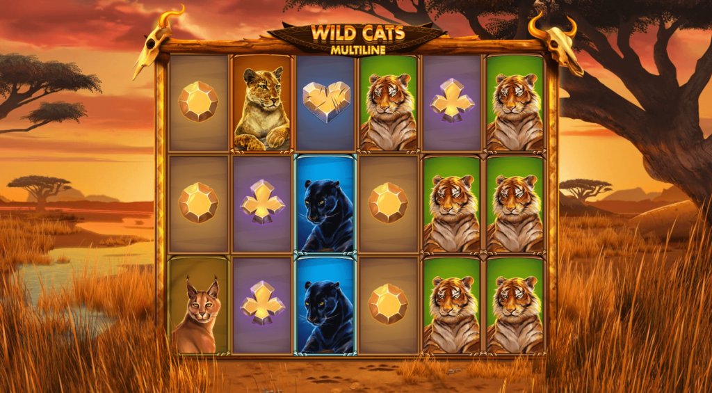 Wild Cats Multiline สล็อตค่าย Red Tiger SLOT SLOTXO