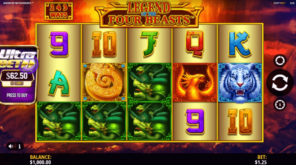 Legend of the Four Beasts สล็อตค่าย ISoftbet SLOT SLOTXOสล็อตค่าย ISoftbet SLOT SLOTXO