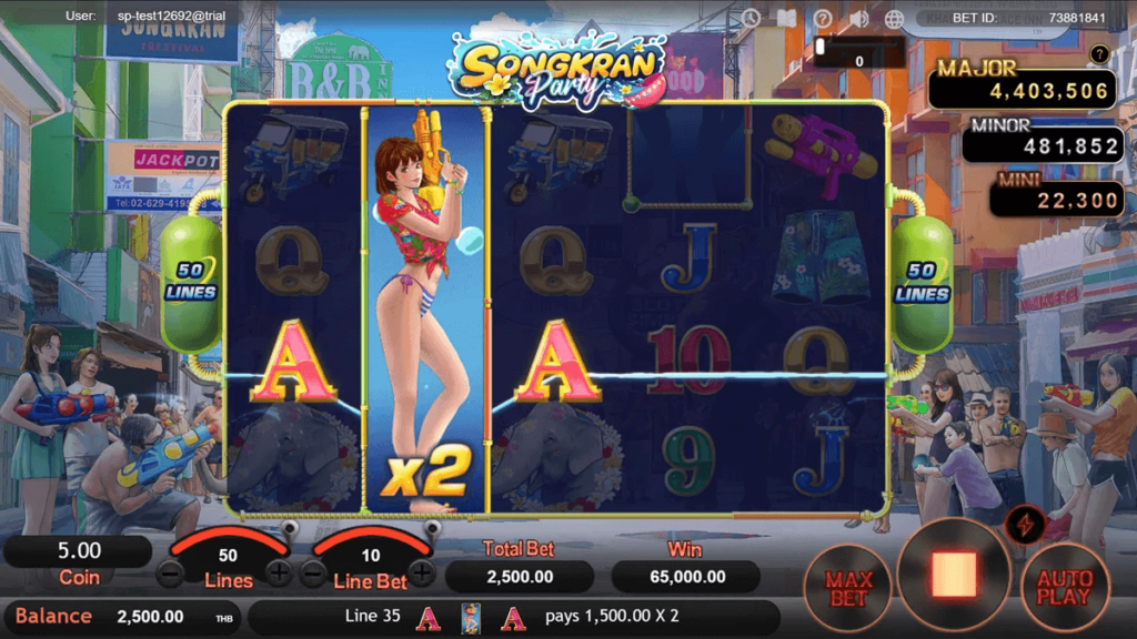 Songkran Party สล็อตค่าย Simpleplay Gaming SLOT SLOTXO