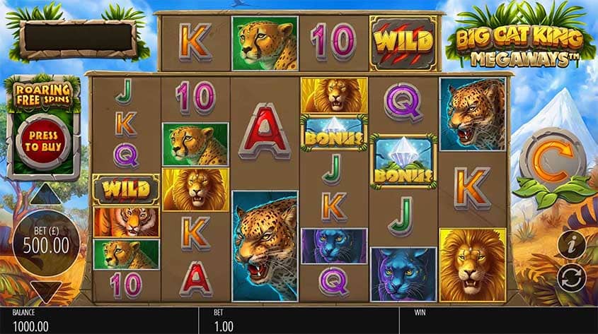 Big Cat King Megaways สล็อตค่าย Blueprint Gaming SLOTXO Big Cat King Megaways สล็อตค่าย Blueprint Gaming SLOTXO