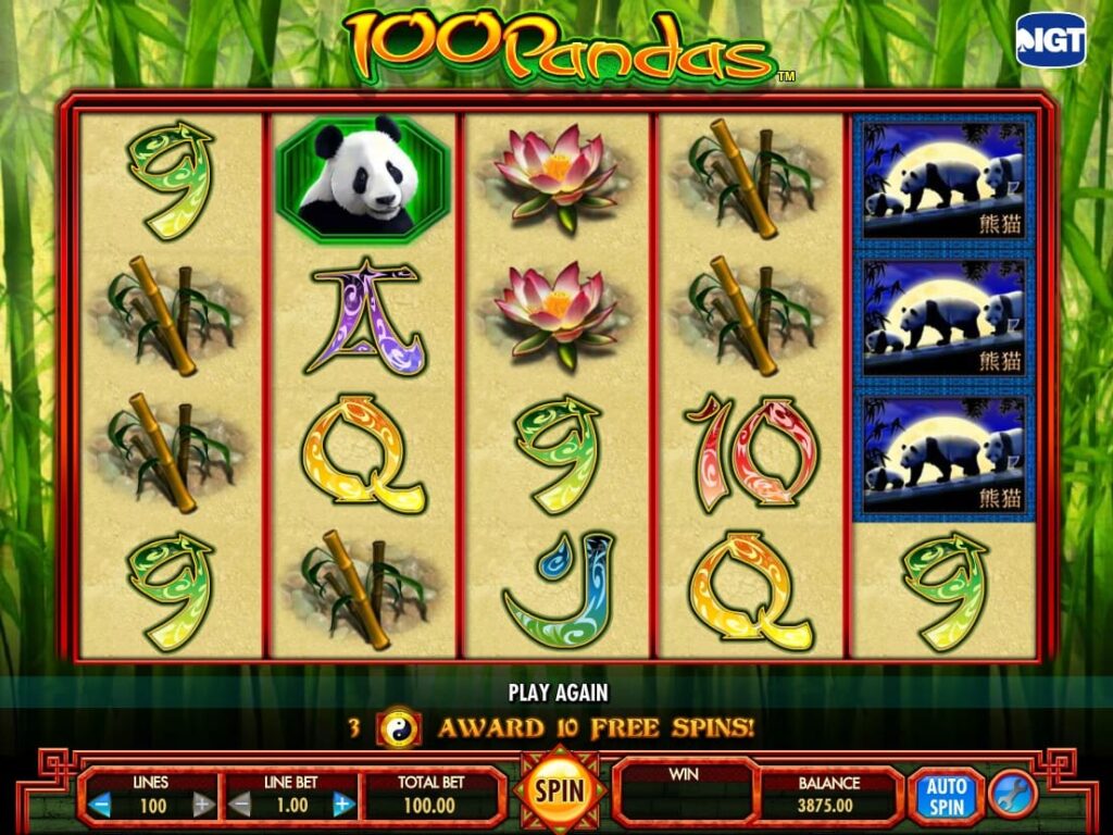 100 Pandas สล็อตค่าย IGT SLOT สล็อตเว็บตรง SLOTXO
