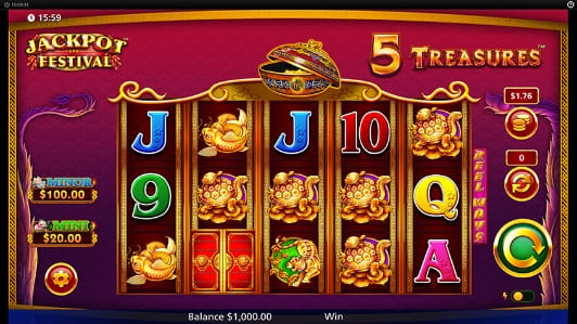 5 Treasures Jackpot Festival รีวิวค่าย Light & Wonder สล็อต 888 สล็อตค่าย SLOTXO ฟรีเครดิต 5 Treasures Jackpot Festival รีวิวค่าย Light & Wonder สล็อต 888 สล็อตค่าย SLOTXO ฟรีเครดิต