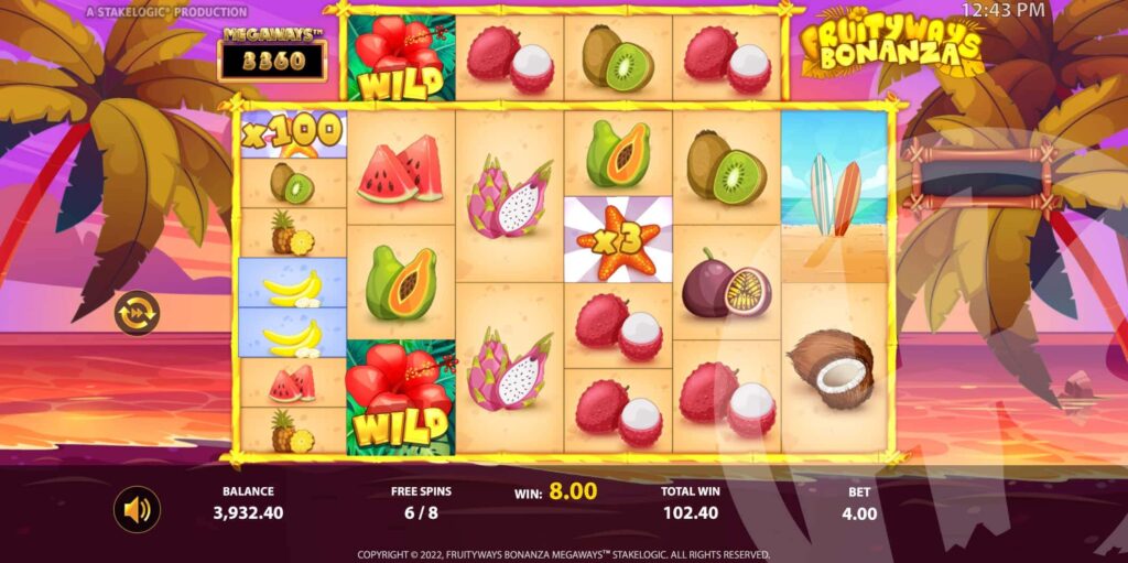 Fruityways Bonanza Megaways รีวิวค่าย Stakelogic Games สล็อต 888 สล็อตค่าย SLOTXO ฟรีเครดิต